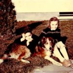 1959 - Luxeuil, avec ma sœur Marie-Christine et notre chien Rolf, colley adoré